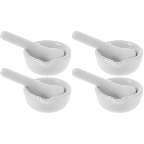 4Ensembles Mortier En Blanche Durable Pour Broyage Médical 1