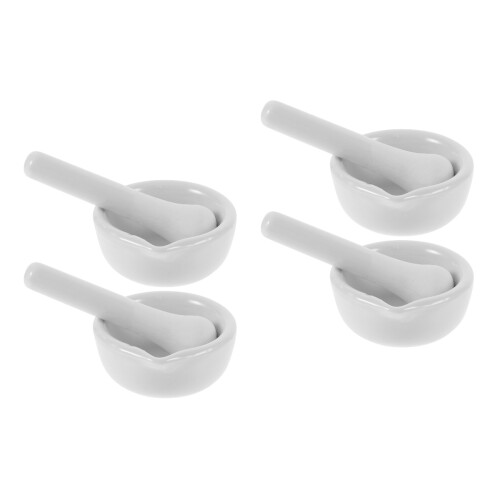 4Ensembles Mortier En Blanche Durable Pour Broyage Médical 2