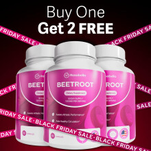 3 Pack of Rosabella Organic Beetroot Capsules (1300mg) for Blood Flow & Heart Health