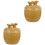 2Pcs Ceramic Kitchen Stew Pot Vintage Style Light Yellow Soup Bowl 1