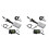 2X Three Mode Ebike Controller 17A 24V/36V/48V with S866 LCD Color Display Waterproof Connector 350W Motor 1