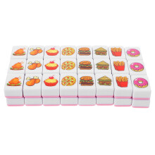 1Set Compact 2 Player Mahjong Set Plastic Tiles Game