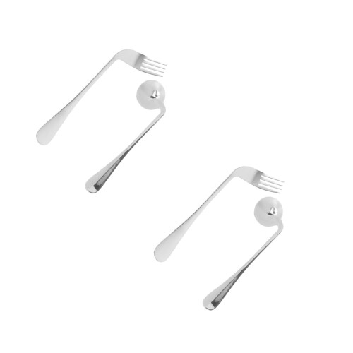 2Sets Schräglöffel Und Gebogene Gabel Für Senioren 2