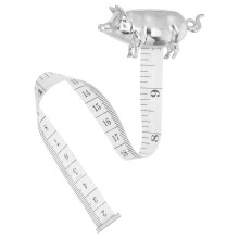 Mini1alloy Präzises Schwein Maßband Silber, Kompakt, , Tragbar
