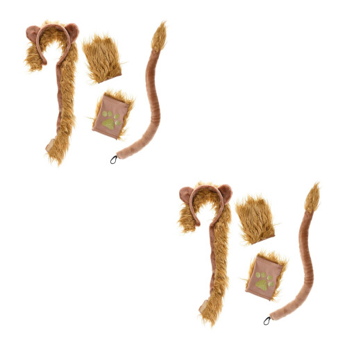 2Sets Kostüm-Set Kinder Rollenspiel Haare Hoops &