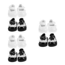 6Paare Puppenschuhe Ersatz Aus PU Für 20 Cm Babypuppen Bunt