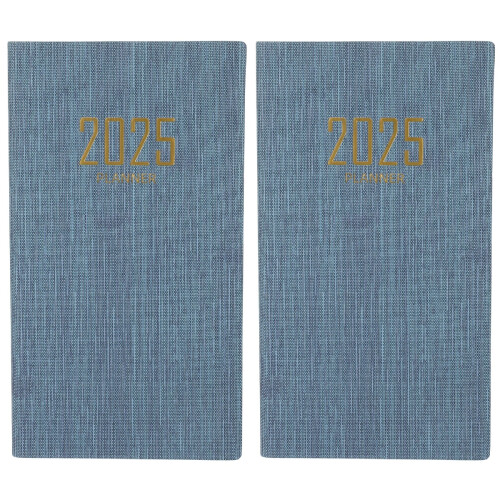 2Pièces Bloc-Notes Planificateur Académique Bleu Léger Portable