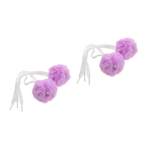 4Pièces Pompons Pour Roller Violet Avec Doux Décoratifs