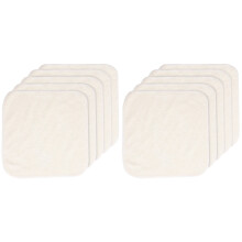 10Stk Bambus Gesichts-Peeling-Tücher Beige Waschbare Reinigungstücher