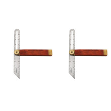 2Stk T-Bevel Messwerkzeug Mit Holzgriff Langlebig Rostfrei