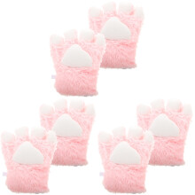 3Paare Rosa Plüsch Katzenkrallen Für Kinder Warm