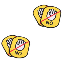 2Stk Mehrfarbige Warnschild Hundeanhänger Aus Stoff Für Haustier
