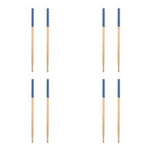 4Pairs Solid Wood Drumsticks with Anti-Slip Grip for Kids Beginners
