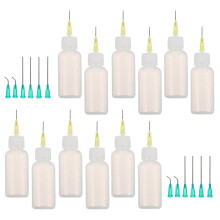 2Sets Plastic Needle Tip Squeeze Bottles for Accurate Glue Dispensing