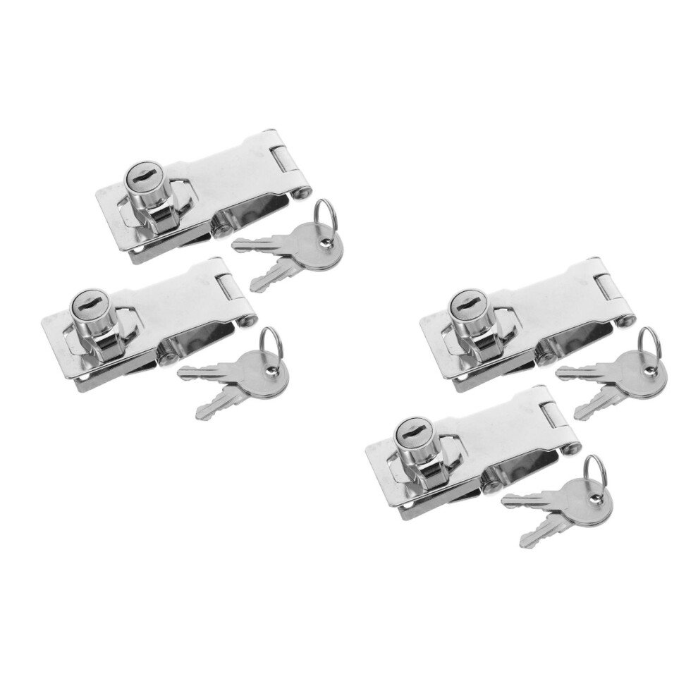 4Sets Silver Latch Locks With Key For Cabinets Drawers And Freezers 3701027356954