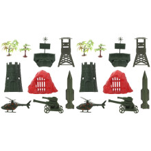 4Ensembles Jouets Militaires Enfant Plastique Décor Couleurs Assorties