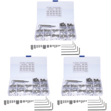 3Ensembles Kit Vis Grubs Inox Durcies Pour Fixation Sanitaire Argenté