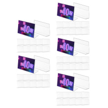 100Pcs Acrylic Sign Holders L-Shaped Clear Price Display for Buffet
