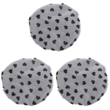 3Pièces - Satin Noir, Bonnet Douche Pour Femmes