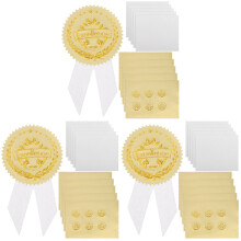 108Sets Wit Medaille Stickers Voor Kinderen Papier En Zijde Decoratie