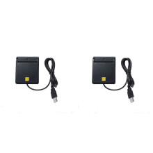 2X USB  Card Reader for Bank Card IC/ID EMV Card Reader High Quality for Windows 7 8 10 for Linux OS USB-CCID ISO