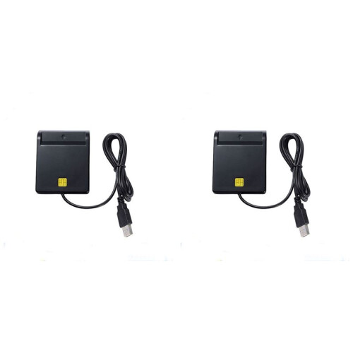 2X USB  Card Reader for Bank Card IC/ID EMV Card Reader High Quality for Windows 7 8 10 for Linux OS USB-CCID ISO