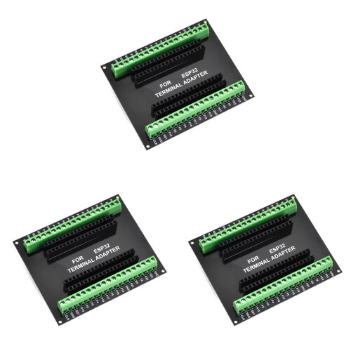 3X Placa de Fuga ESP32 GPIO 1 em 2 Compatível com NodeMCU-32S Lua 38Pin Placa de ExpansãO GPIO