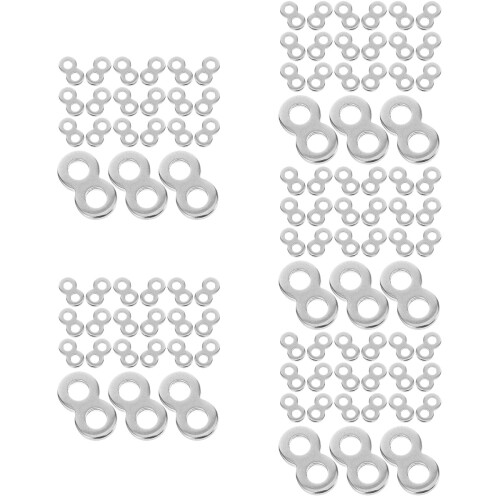 600Pcs Stainless Steel 8 Figure Tabletop Connector Clips Silver