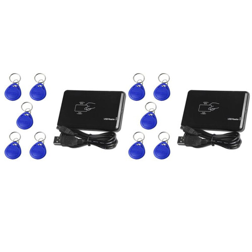 2X USB RFID Reader ID Card Reader Contactless Card Reader for EM4100 1