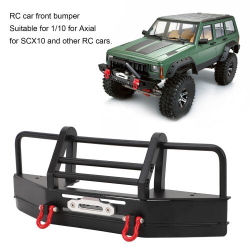Parabrezza Anteriore in Ferro Nero Resistente per Auto RC 1/10 SCX10 e Altri Modelli 2