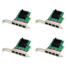 4X PCIE Netzwerk Karte PCI-E X1 4 Port Gigabit Ethernet Server Netzwerk Karten Adapter für Love Fast Sea Spider ROS Soft Router