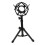 Compact Black Desktop Tripod Mic Stand Durable Metal Plastic Base 1