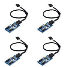 9Pin USB Header Stecker 1 Bis 2/4 Buchse Verlängerung Kabel Karte Desktop 9Pin USB HUB USB 2.0 9 Pin Anschluss Adapter 30cm 4 STÜCK
