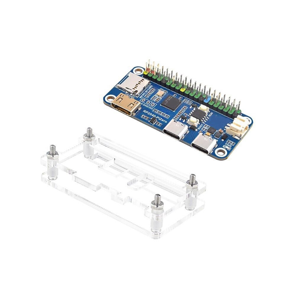 For Raspberry Pi Rp2040-Pizero Development Board Protective Acrylic Case For Motherboard Reserved Wiring Port Module 6033189797168