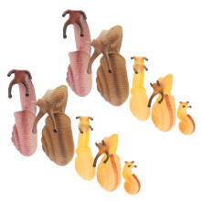 10Pcs Durable Plastic Snail Figurines Assorted Colors Mini Animal Toys