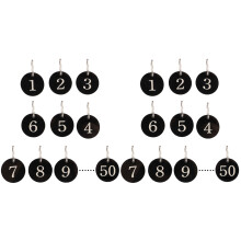 100Pcs Acrylic Hotel Number Rings Round Tags for Men Women Use