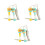 3St Ergonomisch Handvat Springtouwen Kids Bamboe Multikleur Workout 1