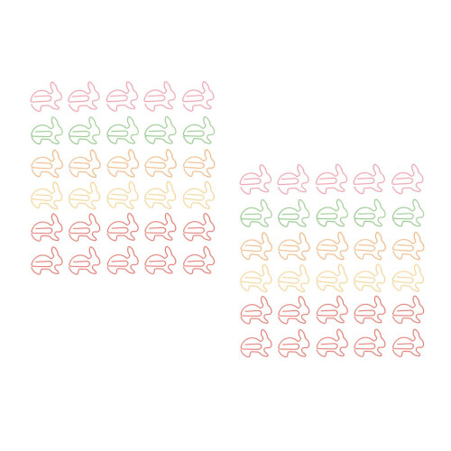 100Pièces Pinces Papier Lapin Colorées, Décoratives Et Solides