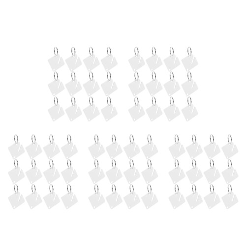 300Ensembles Porte-Étiquettes Clés Zinc Résistant
