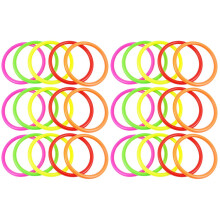 30Pièces Ensemble De Jeux Anneaux À Lancer En Couleurs Variées