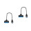 2Pièces Câble Adaptateur Portable Noir Transfert Haute 10