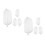 4Paires Accessoires Silicone Clair Pour Tenues Et Spectacles 1