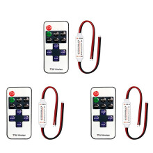3X 11-Tasten-RF--Fernbedienung, Kabelloser Controller für Einfarbige LED-Streifenlichter, Kabelloser Schalter, Dimmersteuerung