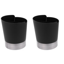 2Pièces Organisateur Ustensiles Cuisine Noir Acier