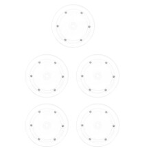 5Pièces Base Tournante Acrylique Durable Transparent Présentoir 360