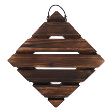 Natural Brown Wood Hanging Wall Planter for Ferns and Orchids