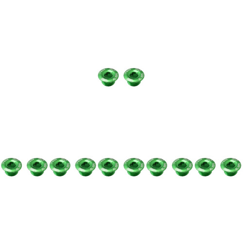 12Pièces Vis Vélos Vert Aluminium Alliage 2