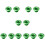 12Pièces Vis Vélos Vert Aluminium Alliage 11