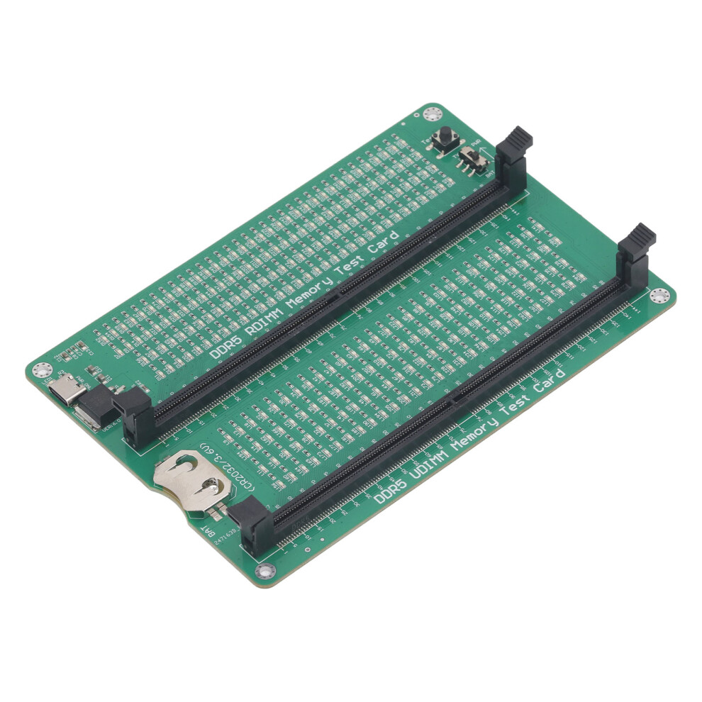 Ddr5 Memory Tester Pcb With Led Indicator For Desktop R U Dimm Memory, Green 7891386435615