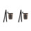 2Pièces Traitement Marron Portable Usage Extérieur Robuste 2
